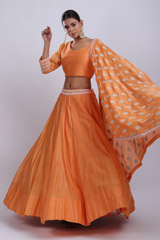 Orange Embroidered Lehenga SetIMG_8956