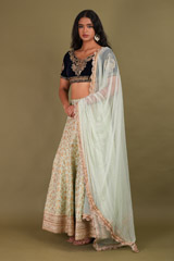 Mint Green Embellished LehengaDSC01634