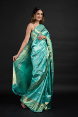 Green Silver Zari Silk Saree_DSC2549