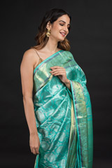 Green Silver Zari Silk Saree_DSC2550
