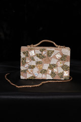 Embellished Fur Suede ClutchIMG_1785