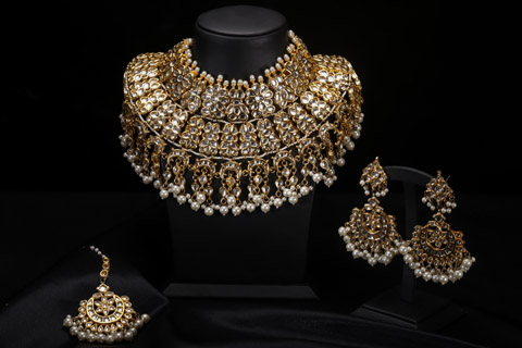 Kundan Polki Necklace Set