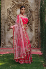 Red And Coral Lehenga268_video