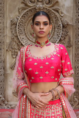 Red And Coral LehengaIMG_0252