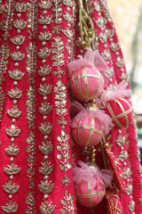 Red And Coral LehengaIMG_0276