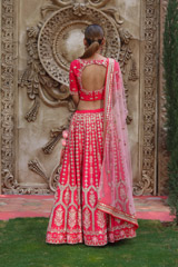 Red And Coral LehengaIMG_0279