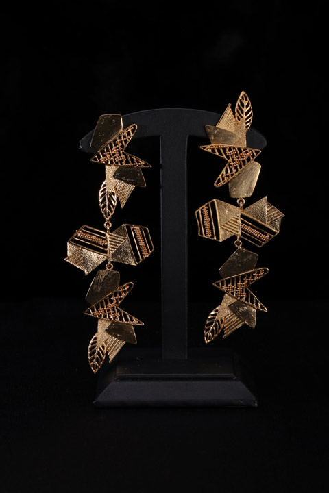 Textured Geometrical Shaped Earrings