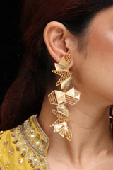 Textured Geometrical Shaped EarringsIMG_1062