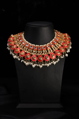 Meenakari Orange Jewelry SetIMG_1233