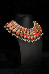 Meenakari Orange Jewelry SetIMG_1236