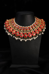 Meenakari Orange Jewelry SetIMG_1237