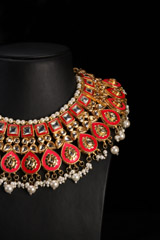 Meenakari Orange Jewelry SetIMG_1238