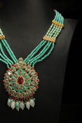 Aqua Green Beads Necklace SetIMG_0836