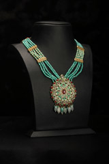 Aqua Green Beads Necklace SetIMG_0837