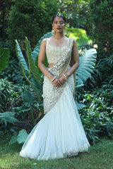 Ivory Gold Rikky Lehenga Saree269_video