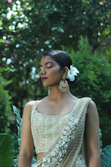 Ivory Gold Rikky Lehenga SareeIMG_8927