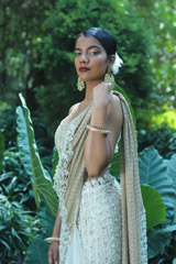 Ivory Gold Rikky Lehenga SareeIMG_8948