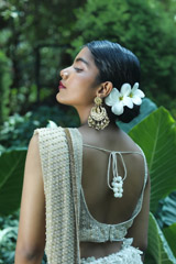 Ivory Gold Rikky Lehenga SareeIMG_8975