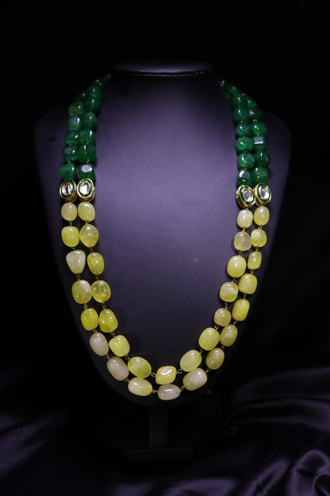 Dual Tones Stones Necklace