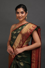 Green Peacock Motif SareeIMG_6658