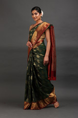 Green Peacock Motif SareeIMG_6662