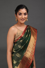 Green Peacock Motif SareeIMG_6666