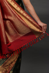 Green Peacock Motif SareeIMG_6673