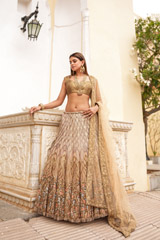 Gold Cutdana Embellished Lehenga