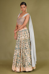 Powder Blue Embroidered LehengaDSC07125