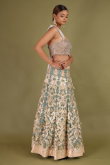 Powder Blue Embroidered LehengaDSC07127
