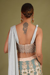 Powder Blue Embroidered LehengaDSC07130