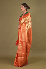 Golden Saree With Red BorderDSC01554
