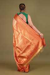 Golden Saree With Red BorderDSC01557