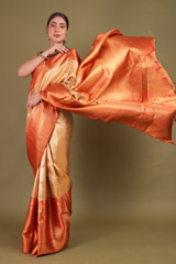 Golden Saree With Red BorderDSC01558