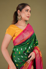 Green Handloom Silk SareeDSC01083