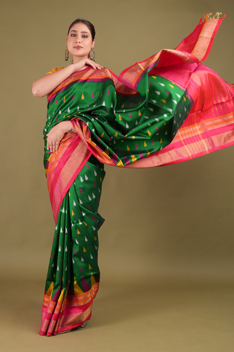 Green Handloom Silk Saree