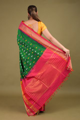 Green Handloom Silk SareeDSC01087