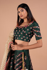 Bottle Green  LehengaDSC08484