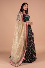 Bottle Green  LehengaDSC08486