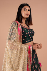 Bottle Green  LehengaDSC08488