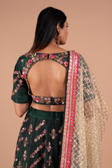 Bottle Green  LehengaDSC08496