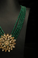 Green Beaded Necklace SetIMG_0743