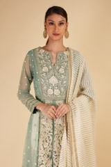 Ivory And Powder Blue AnarkaliDSC00408