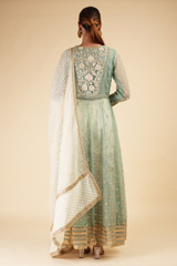 Ivory And Powder Blue AnarkaliDSC00413