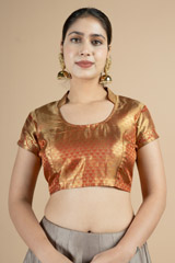 Maroon High Neck BlouseDSC09573