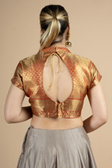 Maroon High Neck BlouseDSC09576