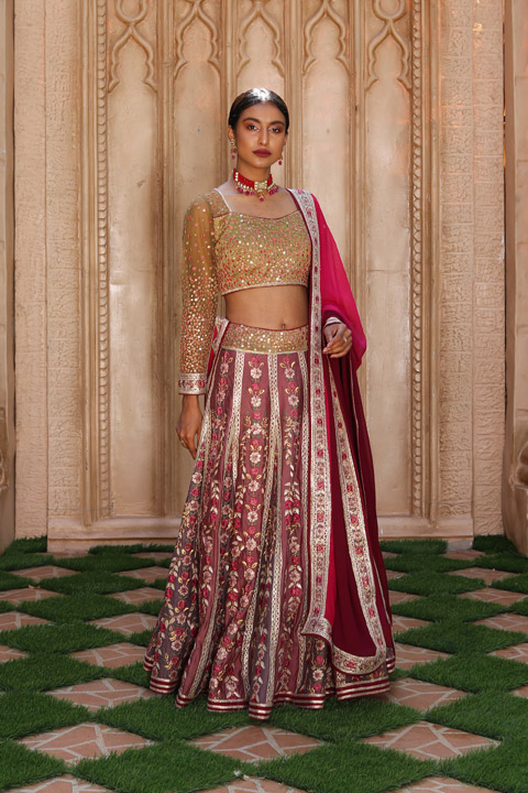 Lilac Sequin Lehenga