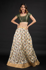Cream Hand Block Printed Top Bottom Set2740_video