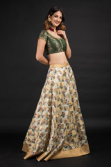 Cream Hand Block Printed Top Bottom Set_DSC2592