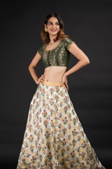 Cream Hand Block Printed Top Bottom Set_DSC2597